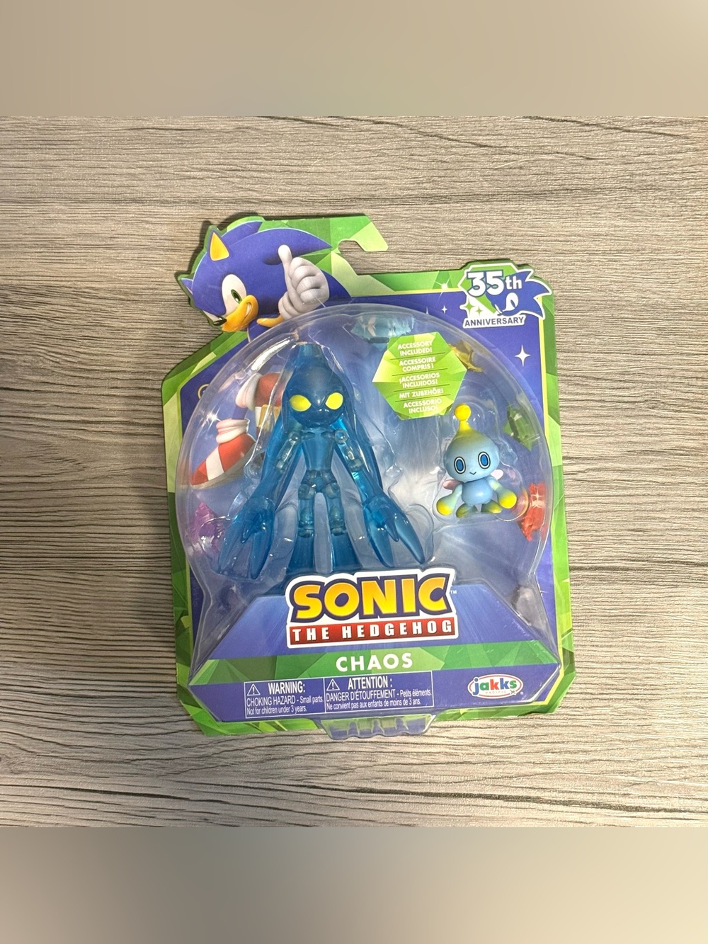Sonic 35th Anniversary Chaos with Chao 4.75" Figure w 13 Points of Articulation